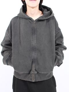サーマル フード ジップアップ パーカー / THERMAL HOOD / WASHED BLACK(ウォッシュブラック)