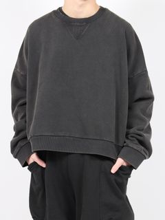 ボックス クルー スウェット / BOX CREW / WASHED BLACK（ウォッシュブラック）