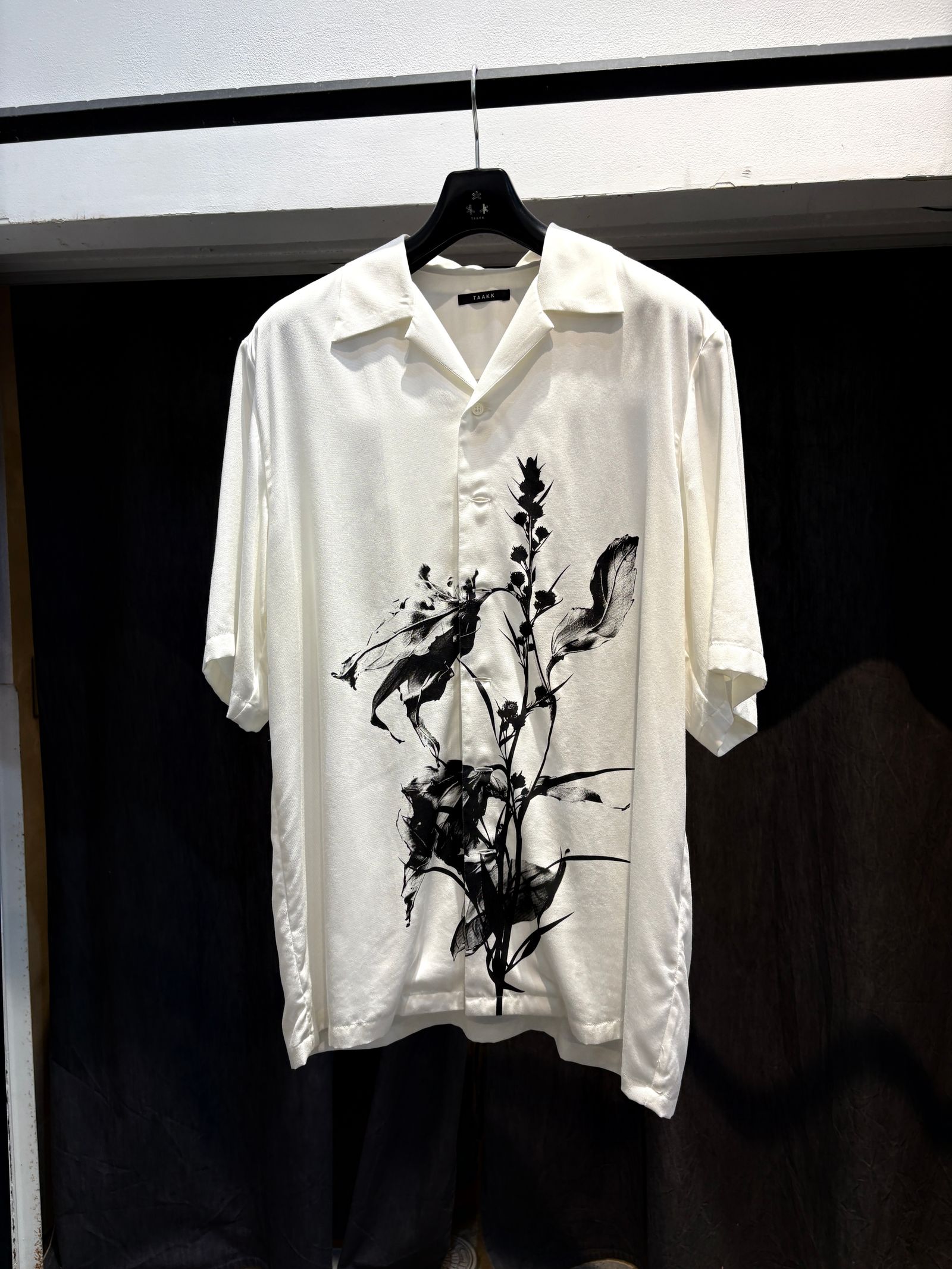 【27SS】オープンカラーシャツ 花柄 半袖 シャツ / OPEN-COLLAR SHIRT / ホワイト