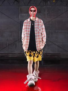 【26SS】コットン フランネル チェック ブリーチ シャツ / COTTON FLANNEL CHECK BLEACH SHIRT / レッド