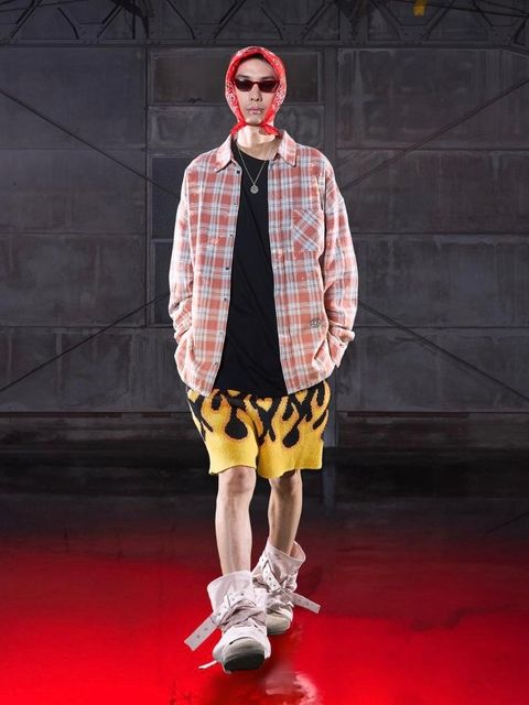 【26SS】コットン フランネル チェック ブリーチ シャツ / COTTON FLANNEL CHECK BLEACH SHIRT / レッド