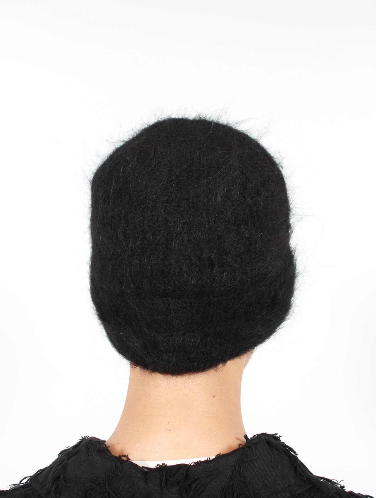 【25AW】 ファジー ビーニー 帽子 アルパカニット / FUZZY BEANIE / ブラック
