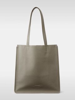フラット レザー トートバッグ / FLAT LEATHER TOTE / トープ