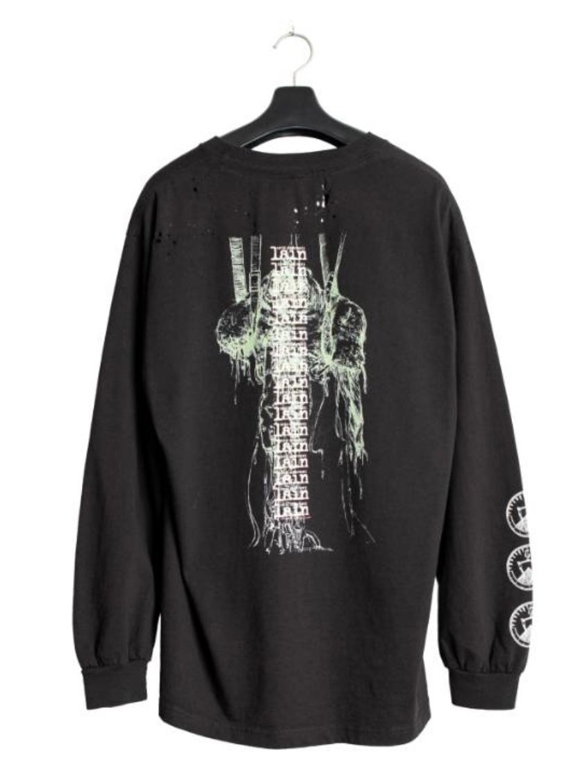 【26AW】セブ VS レイン レイヤー ロング スリーブ Tシャツ / SEV VS LAIN LAYER L/SL TEE / ブラック