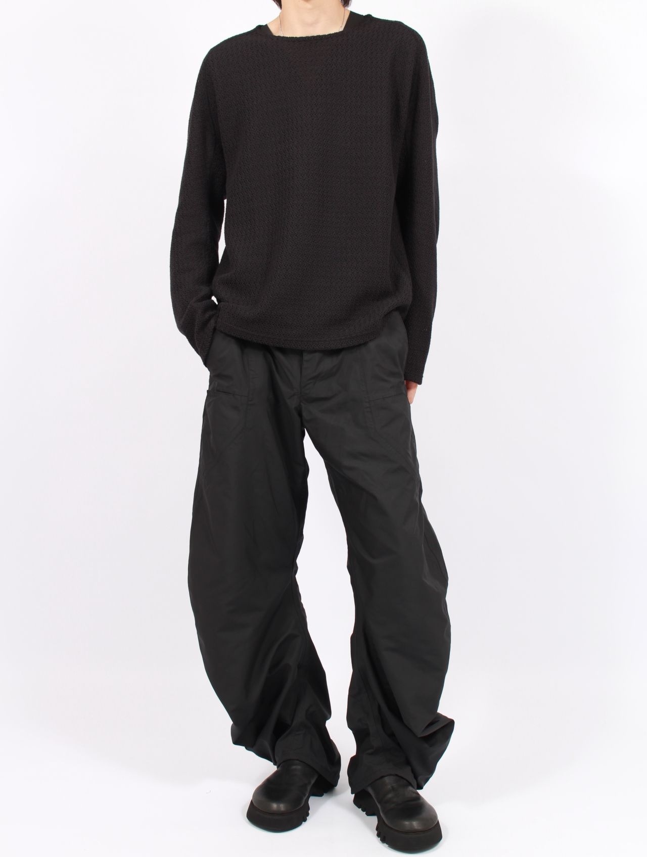 【25AW】6ポケット パネル ツイスト トラウザーズ / 6Pocket Panel Twist Trousers / ブラック