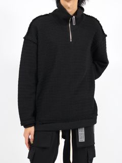 【24AW】バンドル ハーフジップ ニット / BUNDLE STZ / ブラック