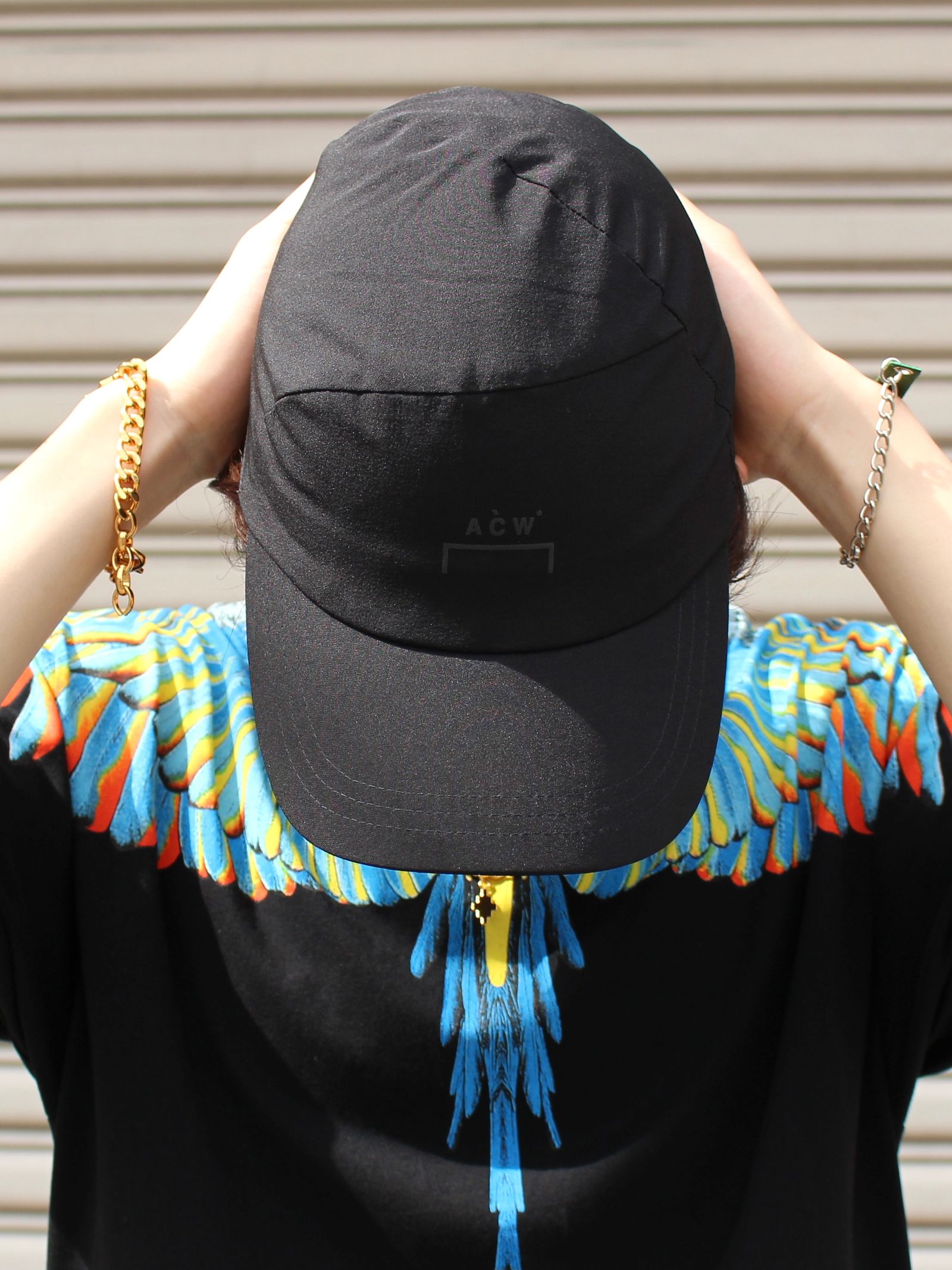 MARCELO BURLON,GalaabenDを使用したカジュアルストリートコーデ