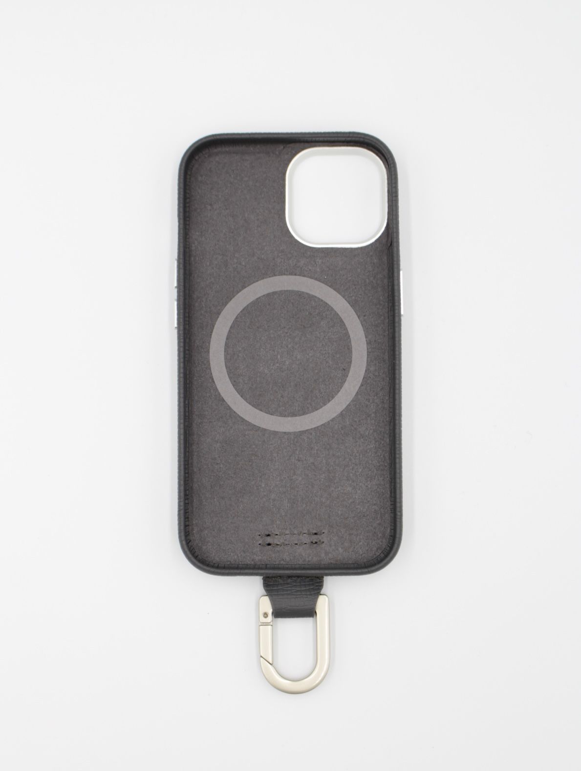 カラビナ付アイフォンケース / CARABINER CASE / グレー
