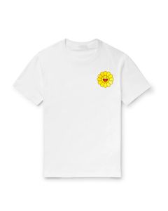 フラワープリント Tシャツ / Amarillo Flower Tee / ホワイト × イエロー