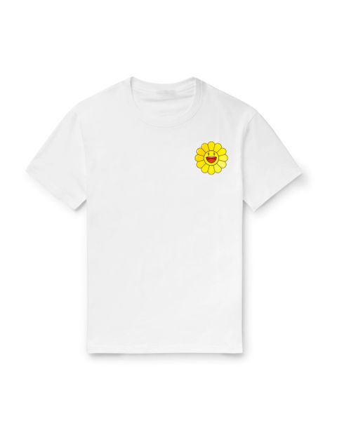 フラワープリント Tシャツ / Amarillo Flower Tee / ホワイト × イエロー