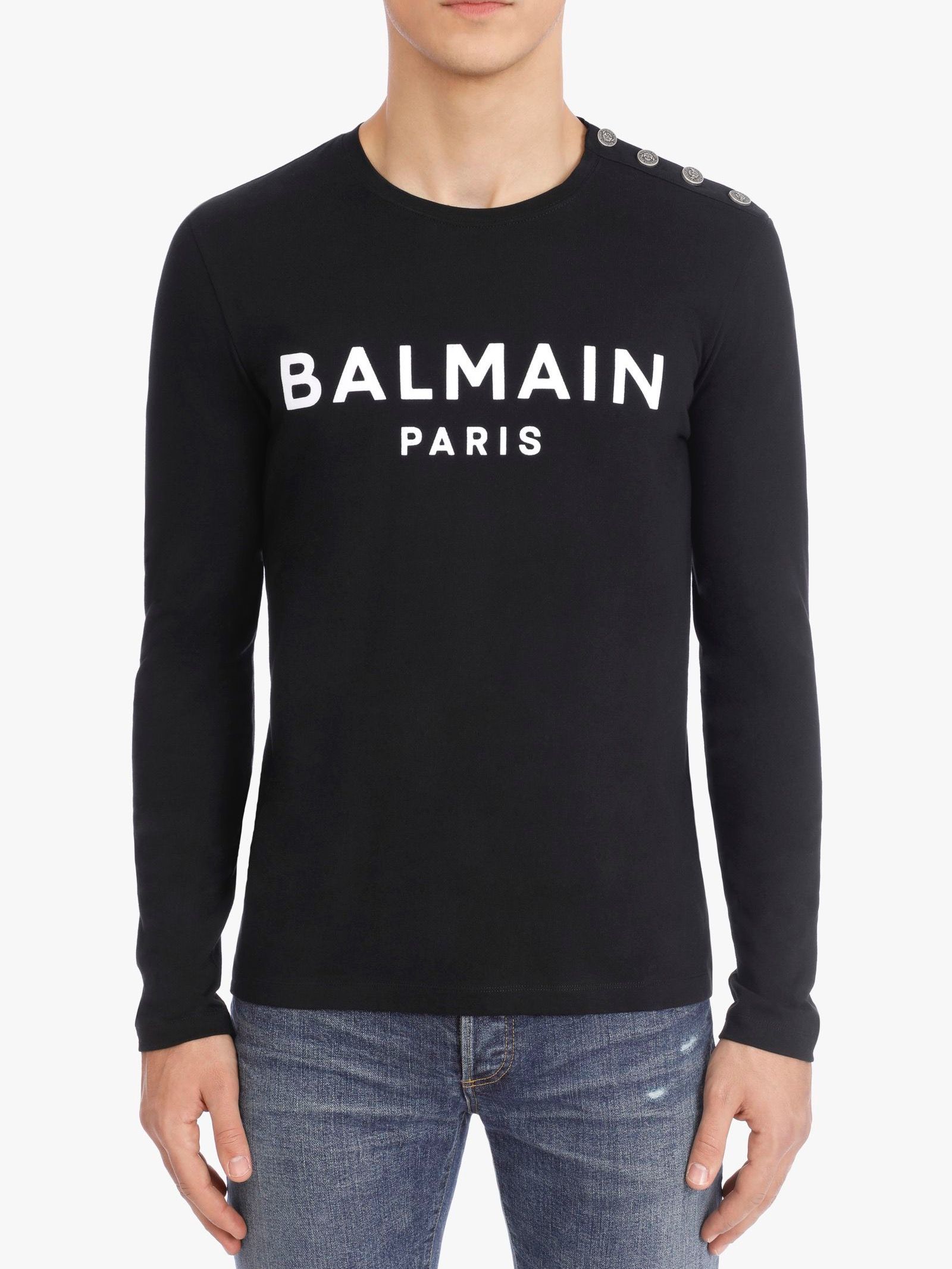 【現金特価】 【BALMAIN】バルマンマリンストライプTシャツ Tシャツ・カットソー 色・サイズを選択:ネイビー - www
