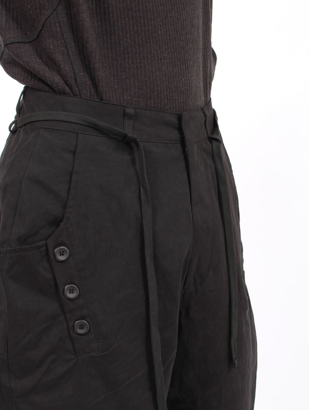 【25AW】タイ パンツ / TIE PANTS / ブラック