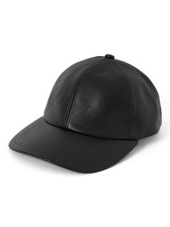 レザー モノ キャップ / LEATHER MONO CAP / ブラック