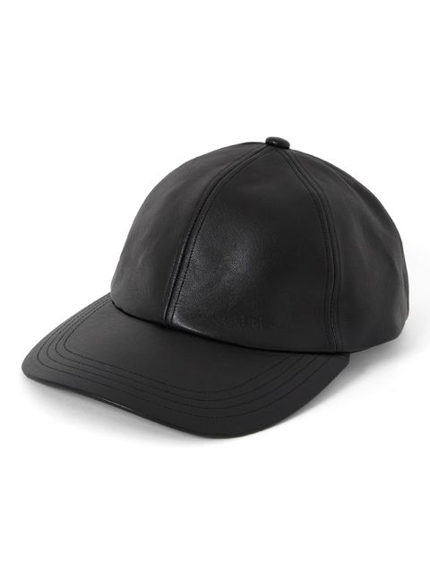 レザー モノ キャップ / LEATHER MONO CAP / ブラック