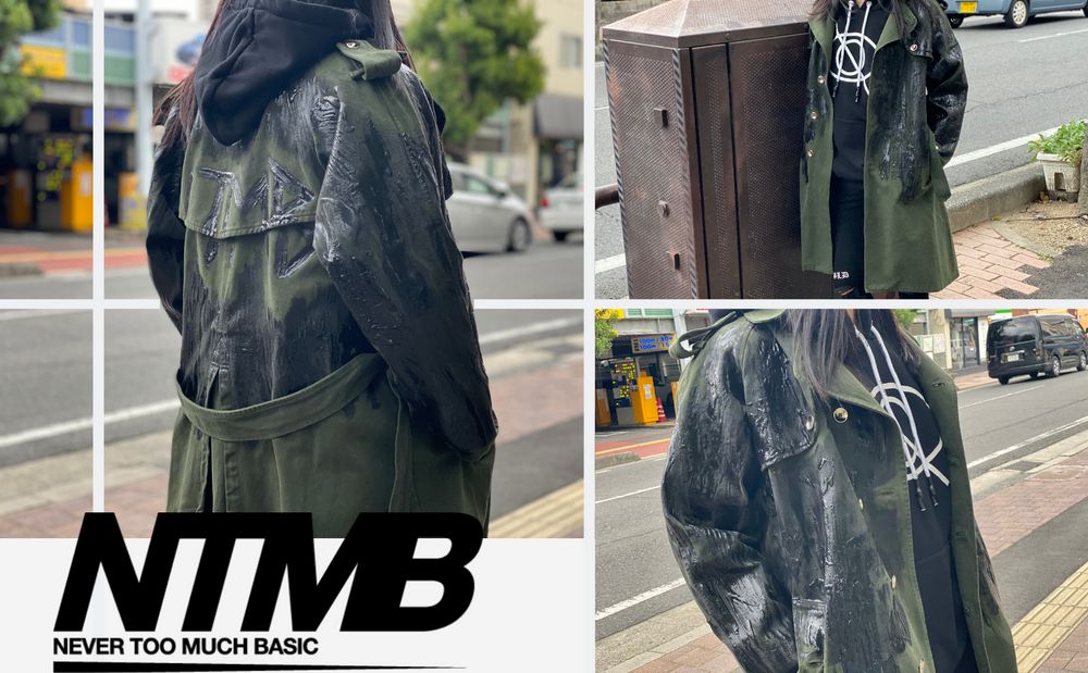 独特な加工感がひと際目を惹く【NTMB】コーティングトレンチコート!