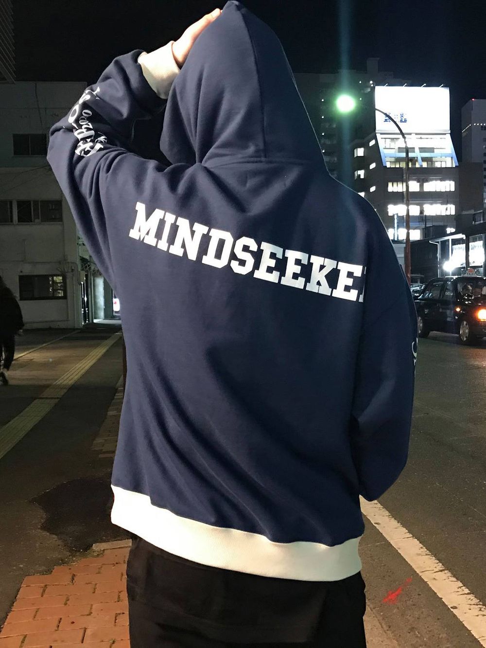 mindseeker 20SS "City Graffiti Mix R Over Size Hoodie"