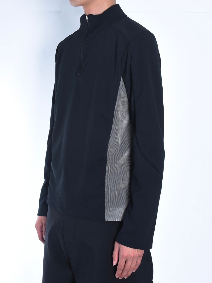 【24AW】フロック ハーフジップ トップス / FLOC TOPS / ブラック