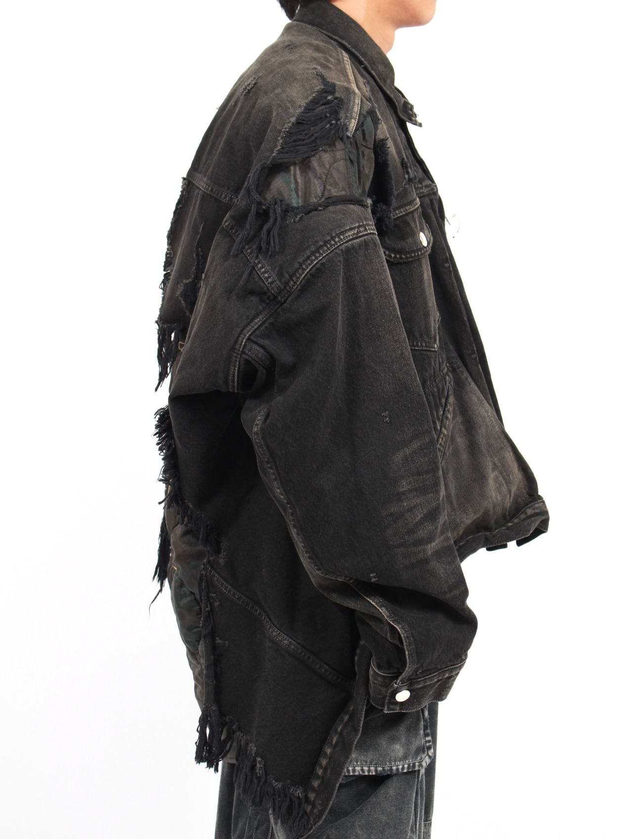 【25AW】 ダブル レイヤード デニム ジャケット / DOUBLE LAYERED DENIM / ブラック