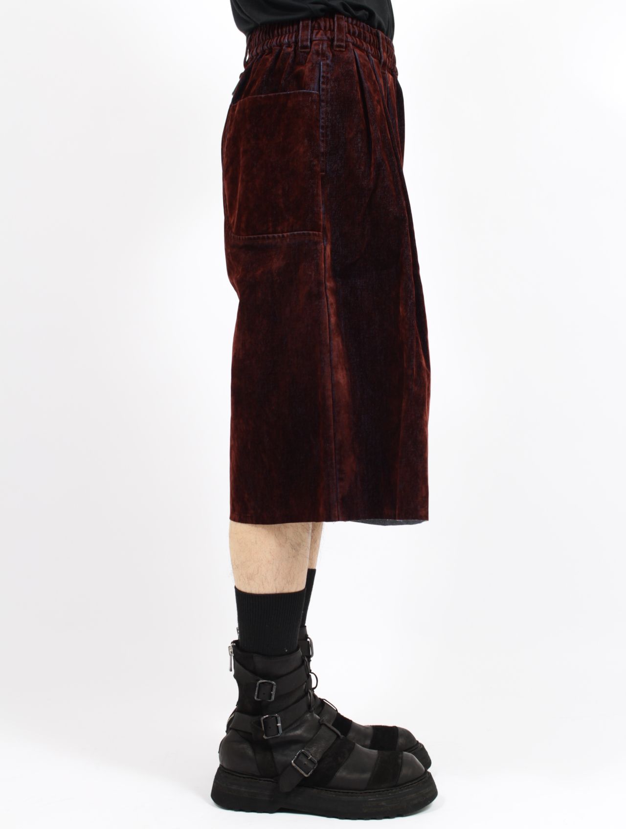 【26SS】 カバード デニム ショート トラウザー / COVERD DENIM SHORT TROUSERS / ブラウン