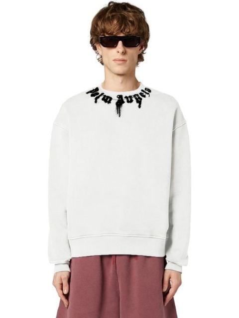 【25AW】ネックロゴ  レッグ クルーネック スウェット / NECK LOGO REG CREW / オフホワイト×ブラック