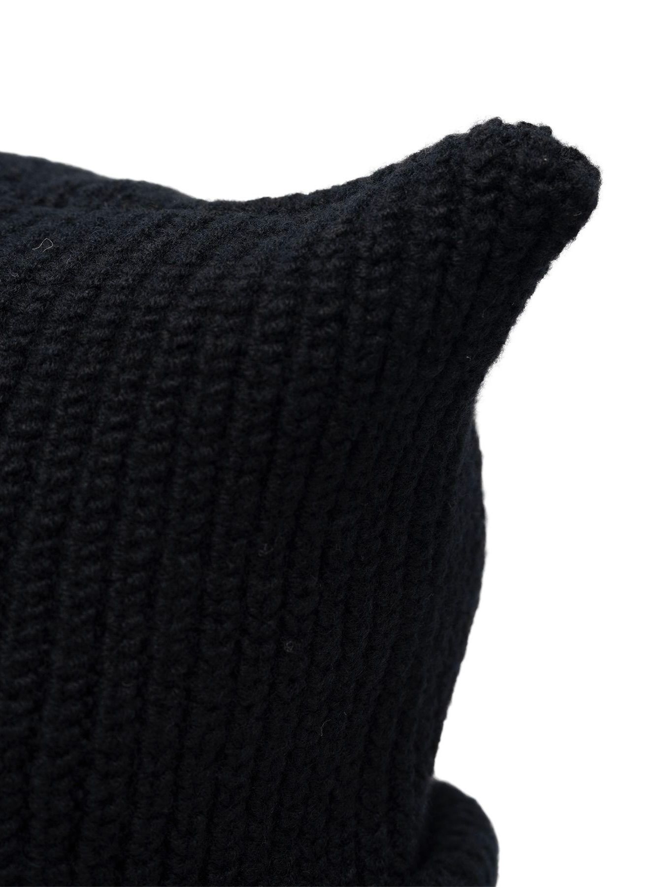 【25AW】ニット キャット キャップ / KNIT CAT CAP / ブラック