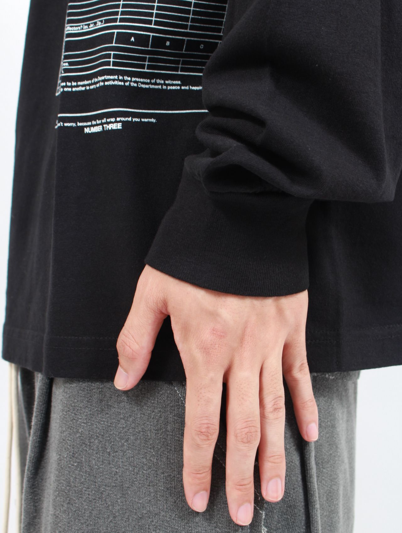 【25AW】レジストレーション フォーム ロングスリーブカットソー パックTシャツ / REGISTRATIOON FORM / LSC / ブラック