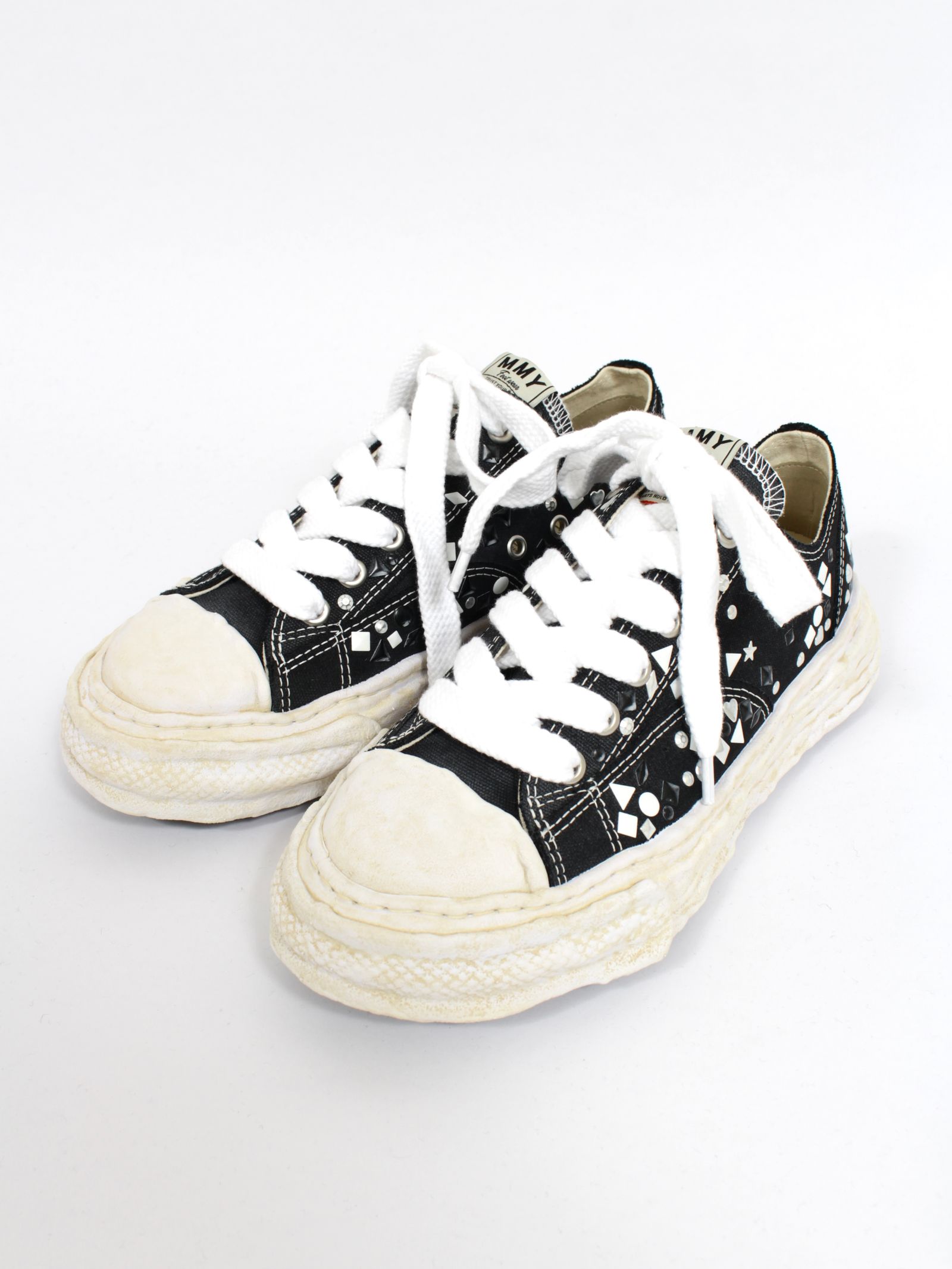 キャンバス ローカット スタッズ スニーカー "ピーターソン23" / PETERSON 23 EMBELLISHED CANVAS LOW-TOP SNEAKE / ブラック