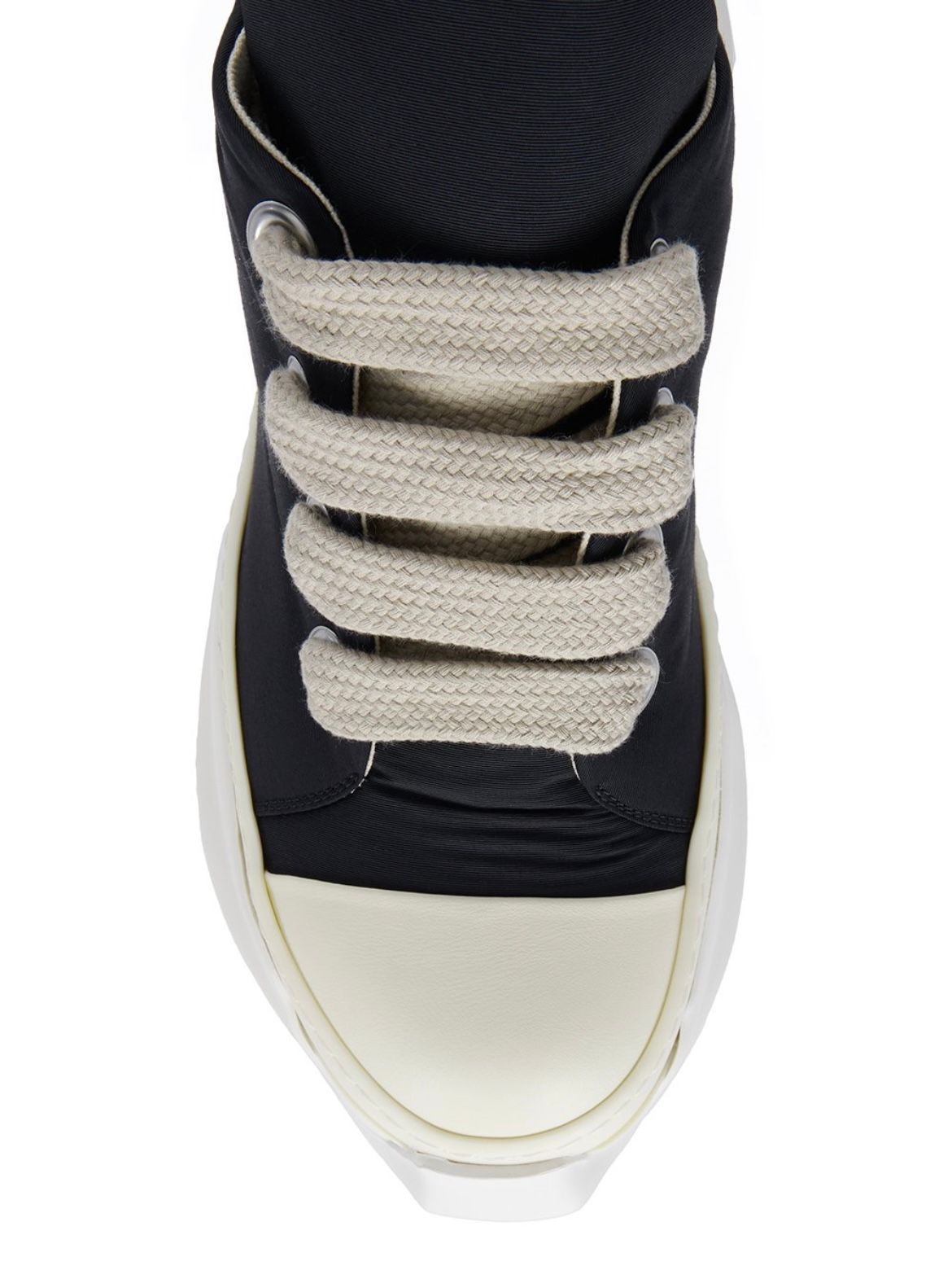 RICK OWENS DRKSHDW - 【24AW】ジャンボ レース アブストラクト ローカットスニーカー / JUMBO LACES ABSTRACT  LOW SNEAK / ブラック×ホワイト | STORY