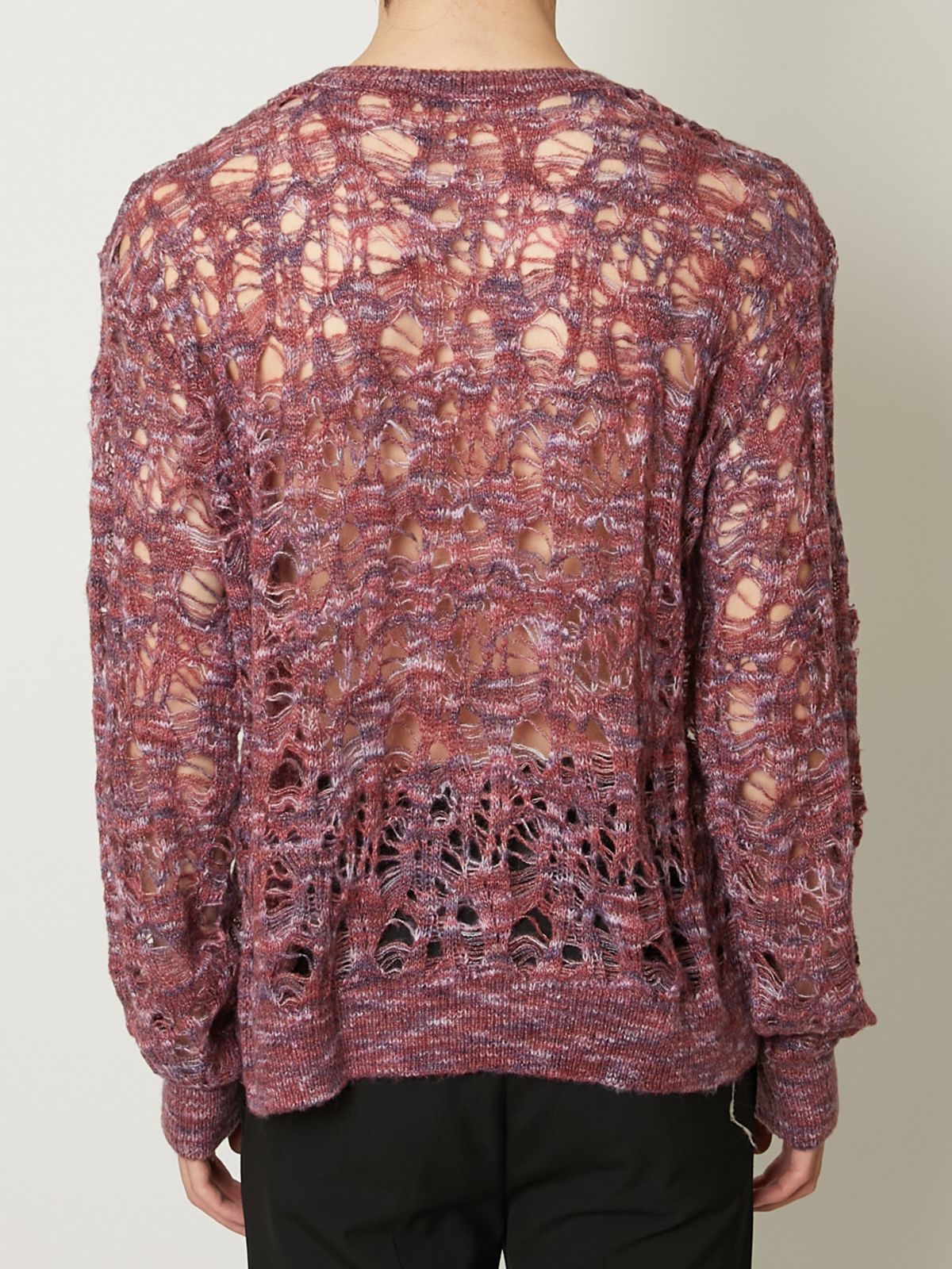【25AW】モヘア ニット 長袖 プルオーバー / MOHAIR KNIT / ボルドー