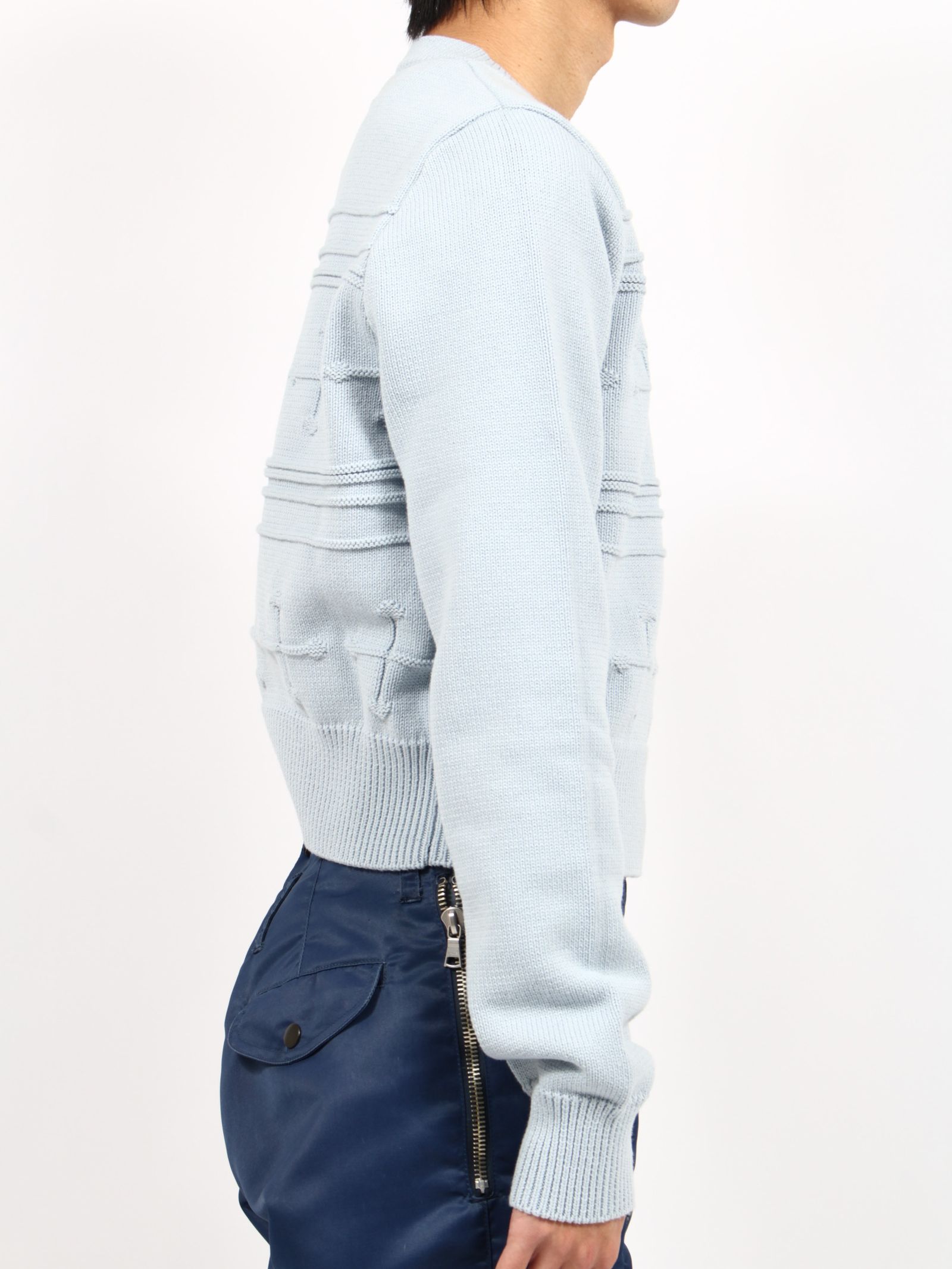【25SS】クロス タイト ニット / CROSS TITE KNIT / スカイ