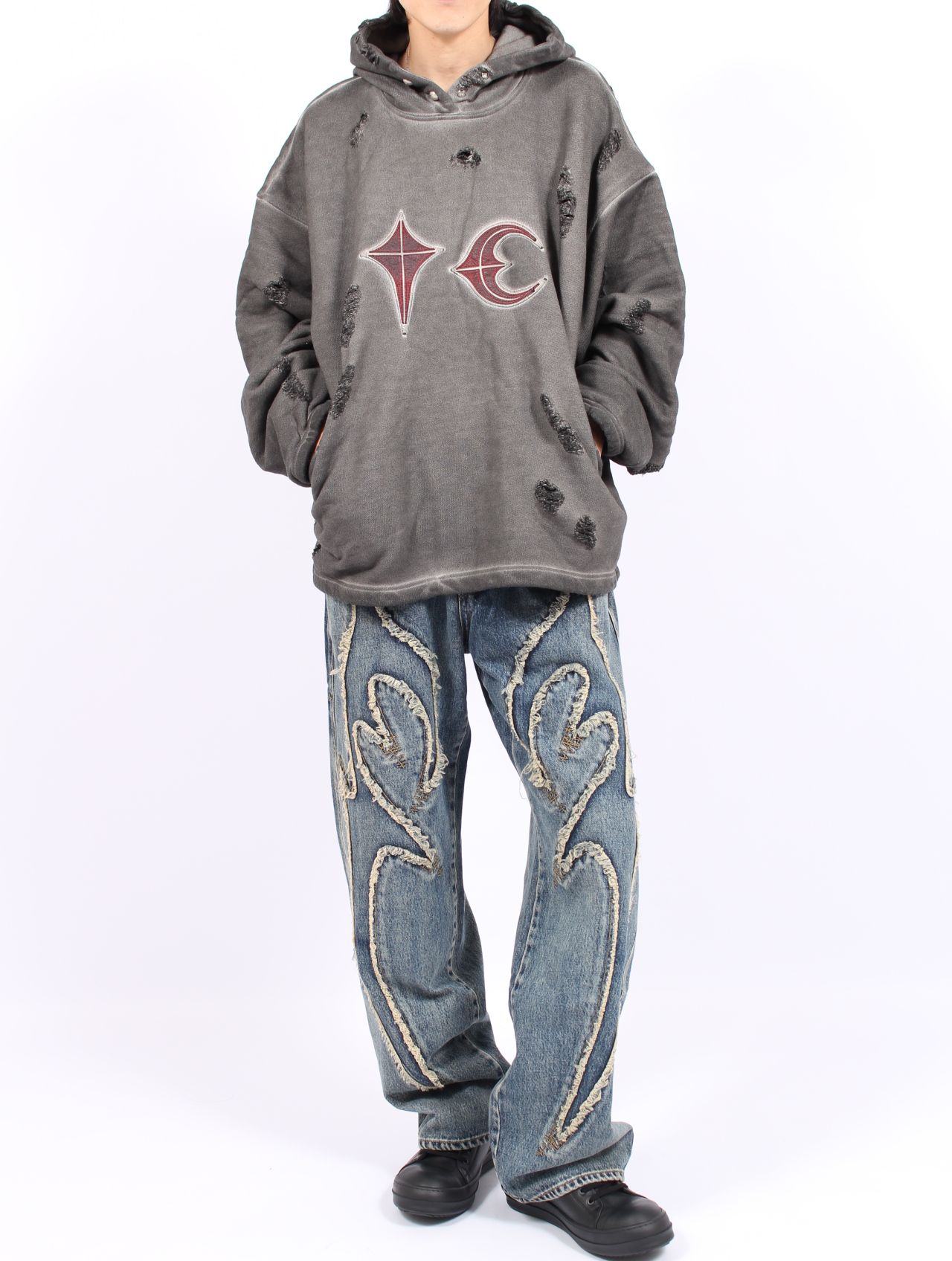 【25AW】トライバル デニム パンツ / TRIBLE DENIM PANTS / ブルー