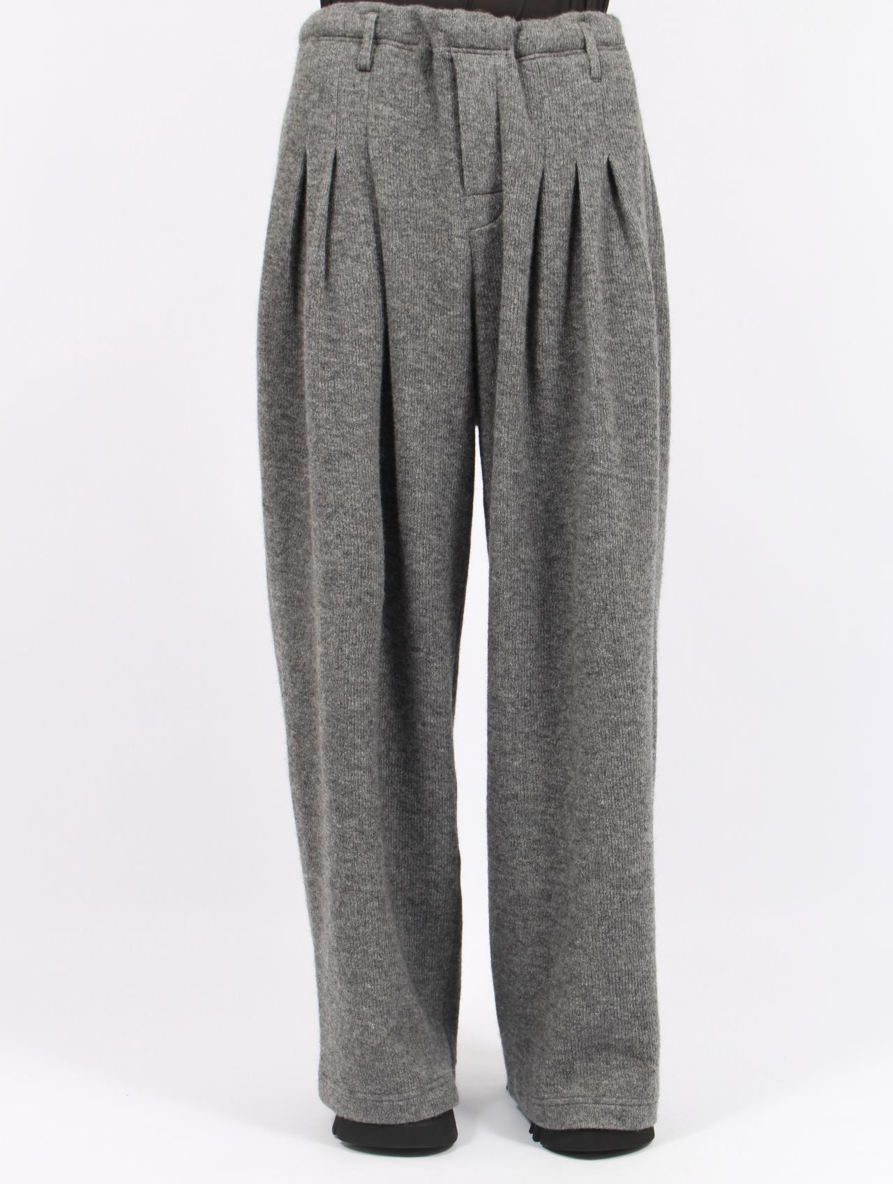 【25AW】ウール ダブル フェイス バギー パンツ / WOOL DOUBLE FACE BAGGY PANTS / グレー