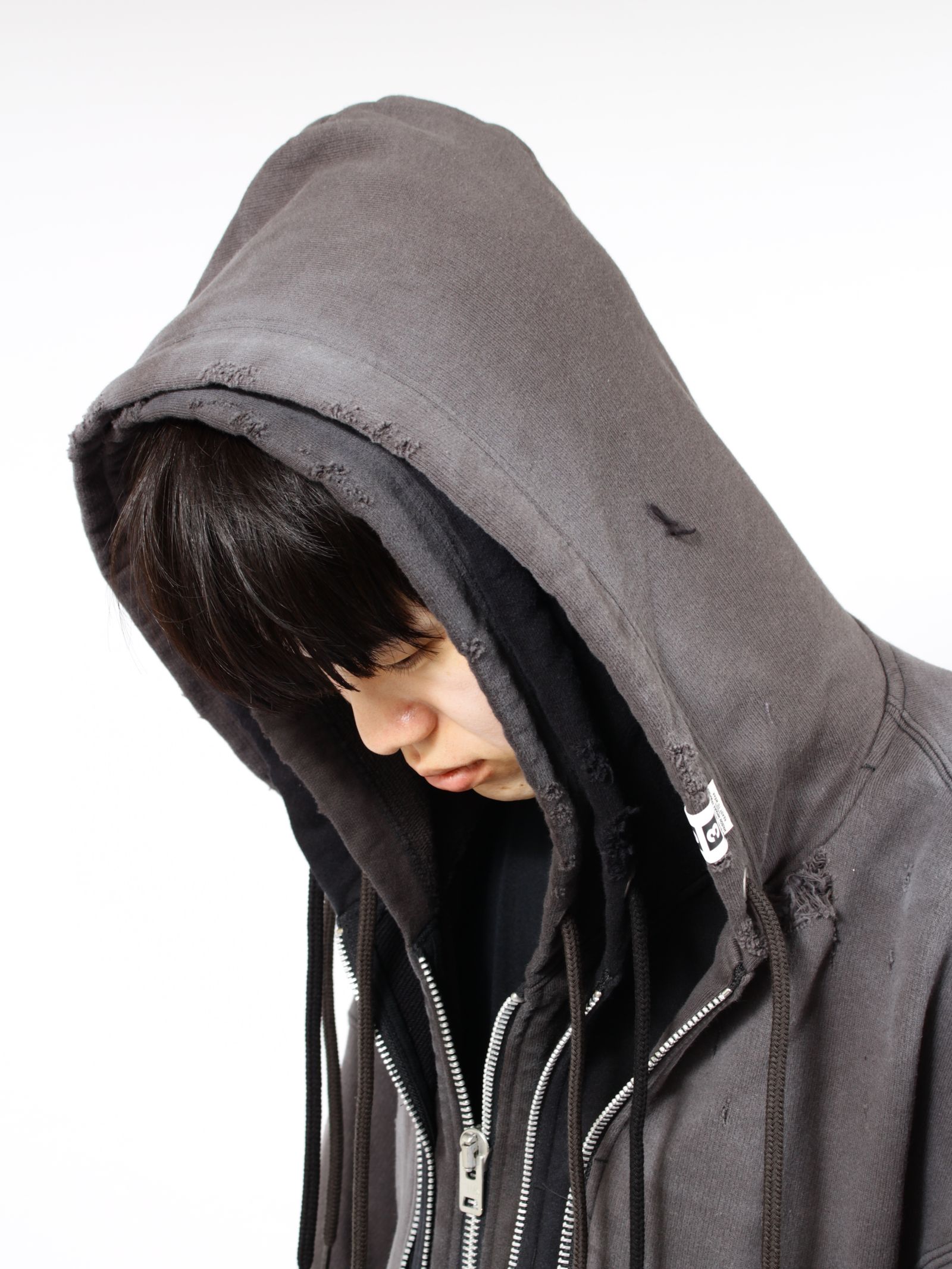 【26SS】トリプル レイヤード パーカー / TRIPLE LAYERED PK / ブラック