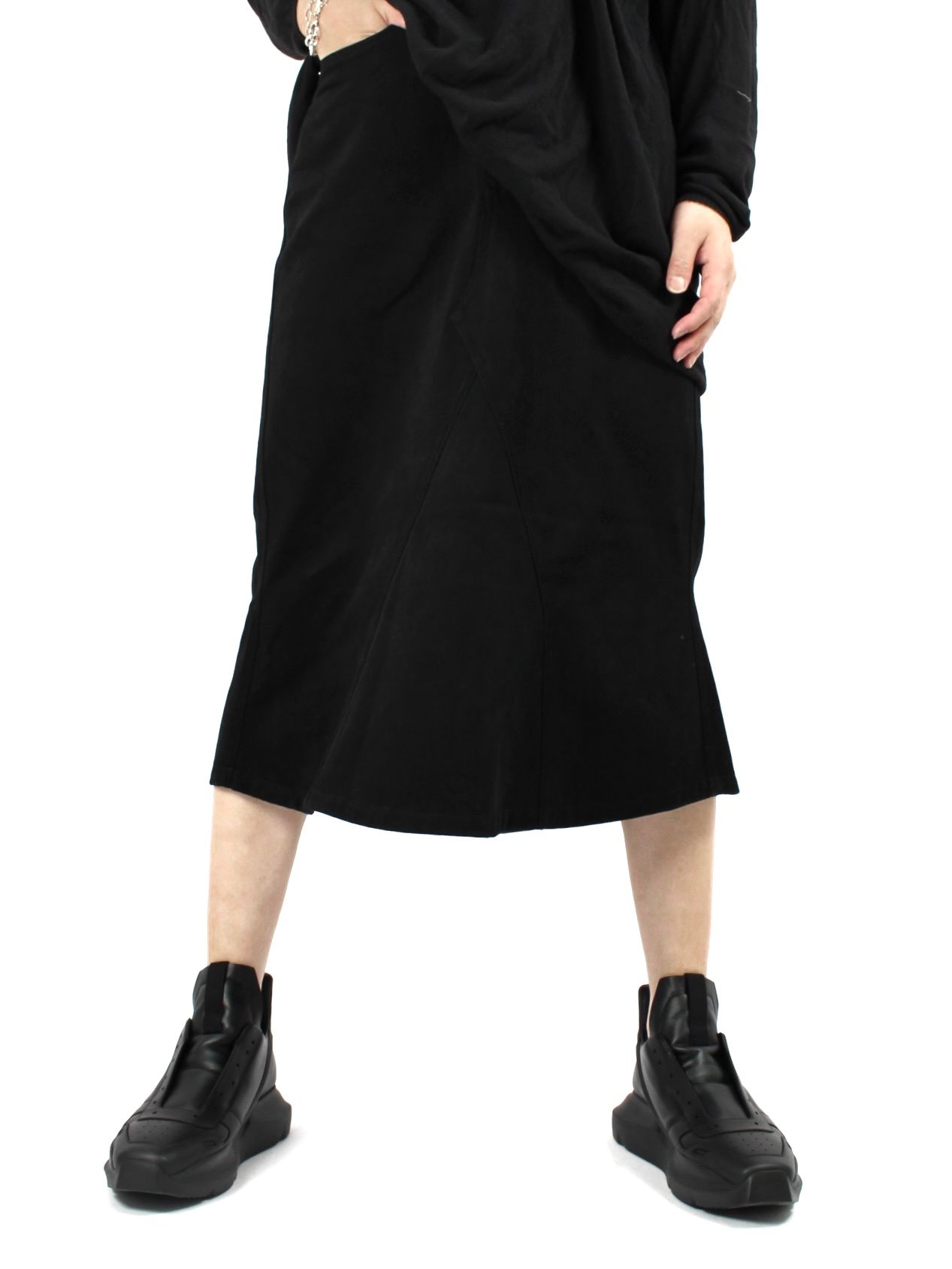 リックオウエンス 22AW KNEE GODET SKIRT RU02B2342 ゴデットスカート