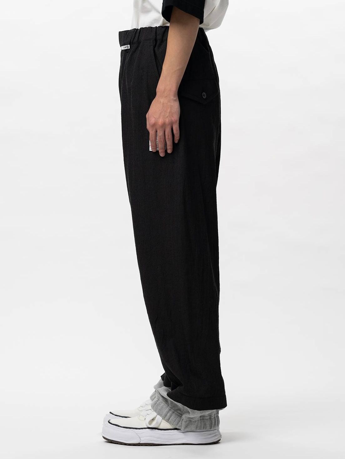 【26SS】ボトム レイヤード パンツ / BOTTOM LAYERD PT / ブラック