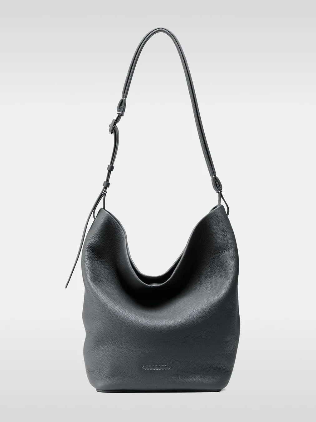 エッセンシャル デイリー レザー ホーボー ミディアム ショルダーバック / ESSENTIAL DAYILY LEATHER HOBO MEDIUM / グレー