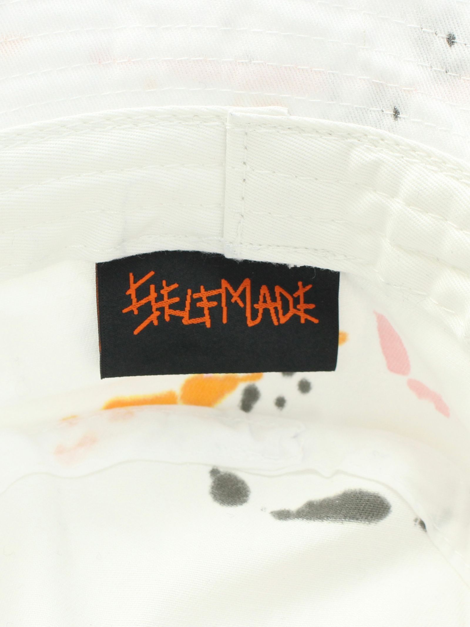 ランダムペイント バケットハット / WHITE BUCKET HAT MULTISPOTTED / ホワイト × マルチ