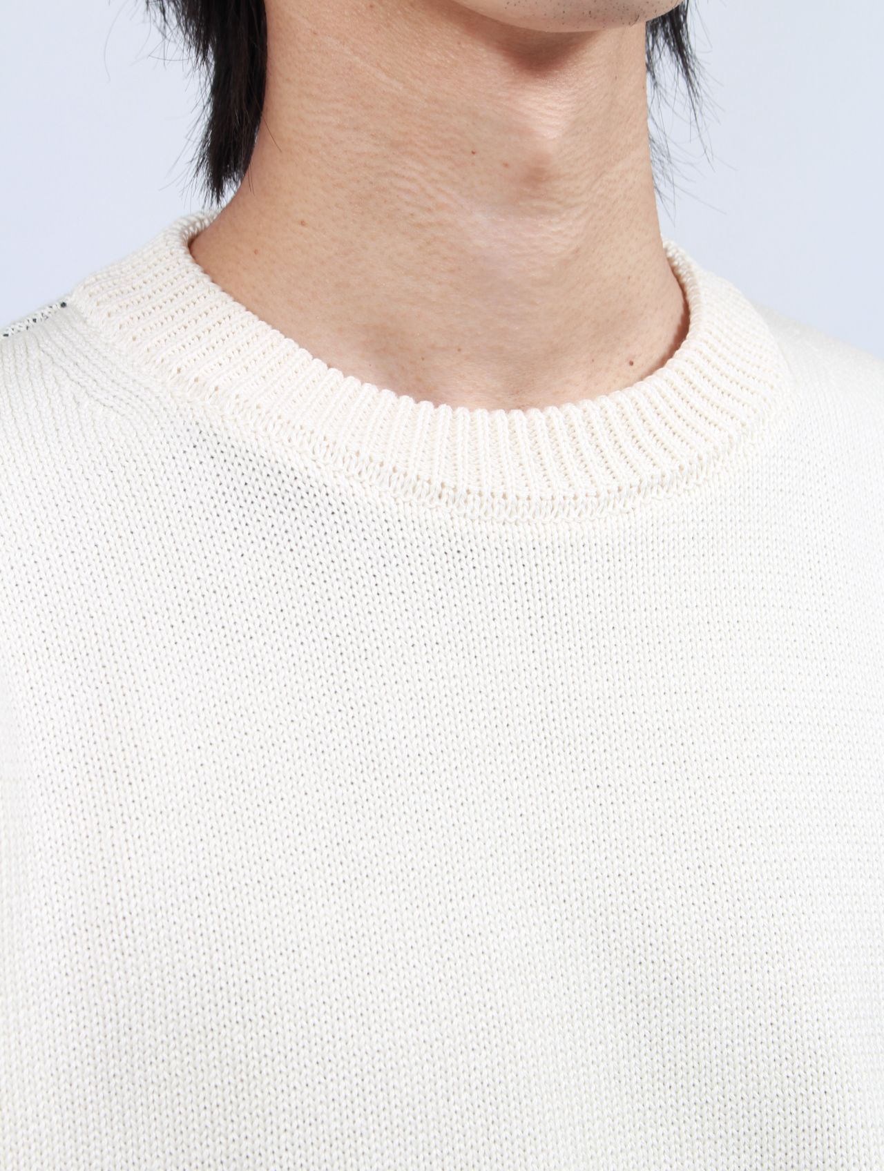 【25SS】ラブ イズ リアル コットン ニット セーター  / LOVE IS REAL KNIT / ホワイト