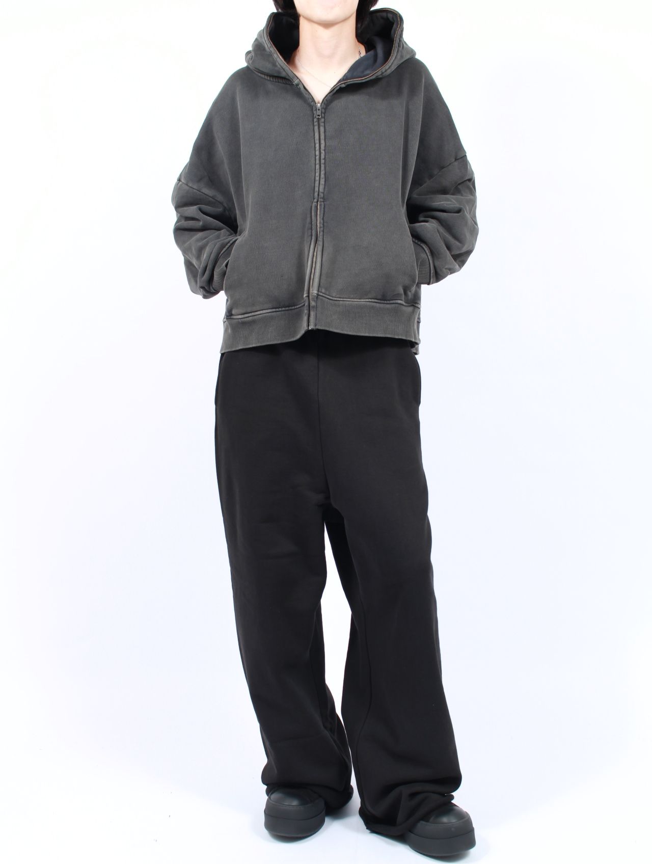 エターナル ジップアップ フーディー パーカー / ETERNAL ZIP / WASHED BLACK （ウォッシュブラック）