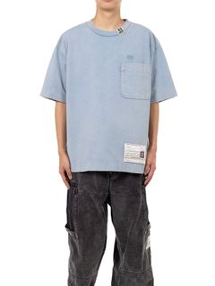 【25SS】アマチュア ソーン ライク ポケット 半袖 Tシャツ / AMATEUR SEWN LIKE TEE / ブルー