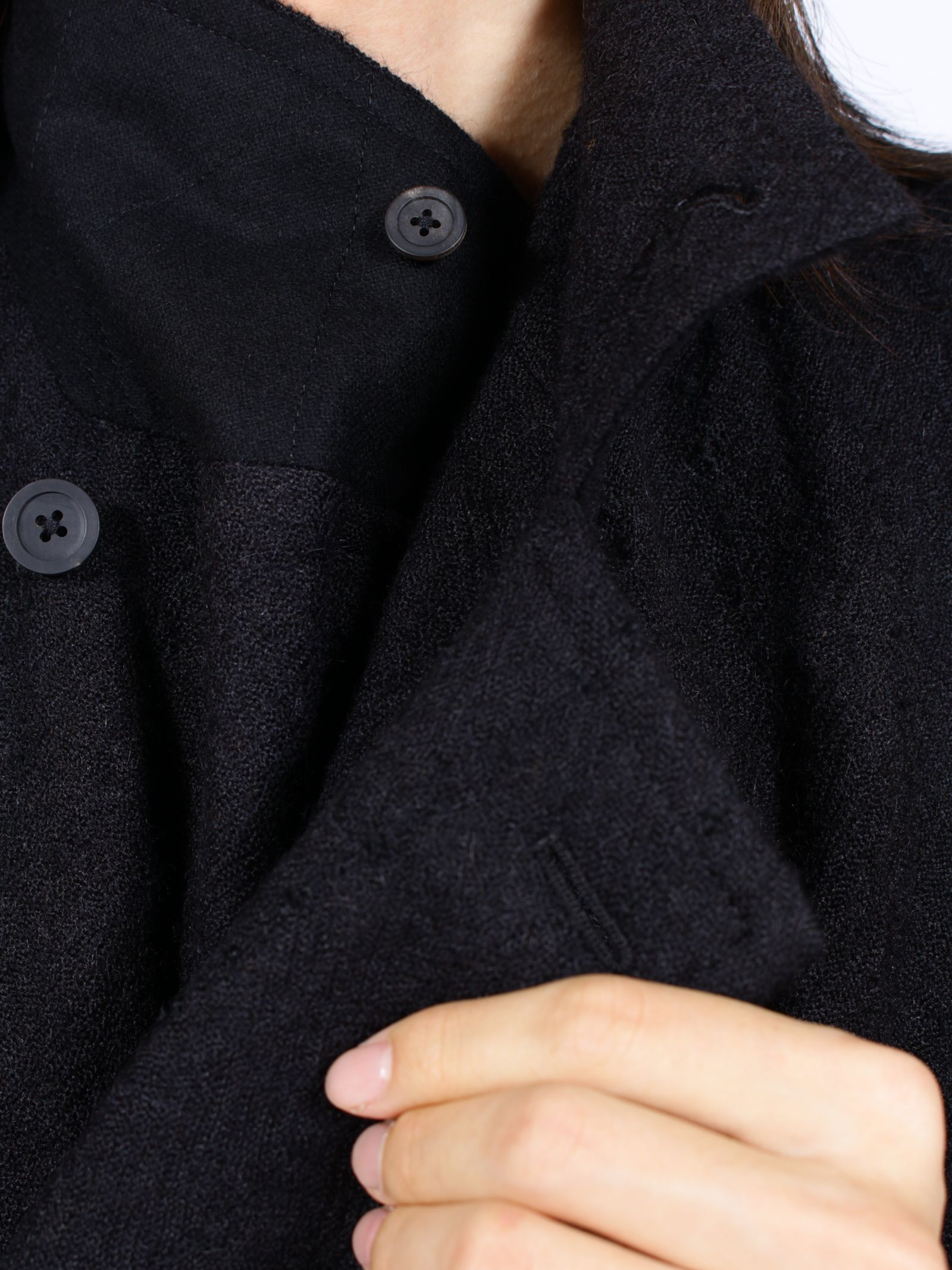 【26AW】トゥー ダブル ブレステッド コート / TOO DOUBLE-BREASTED / ブラック