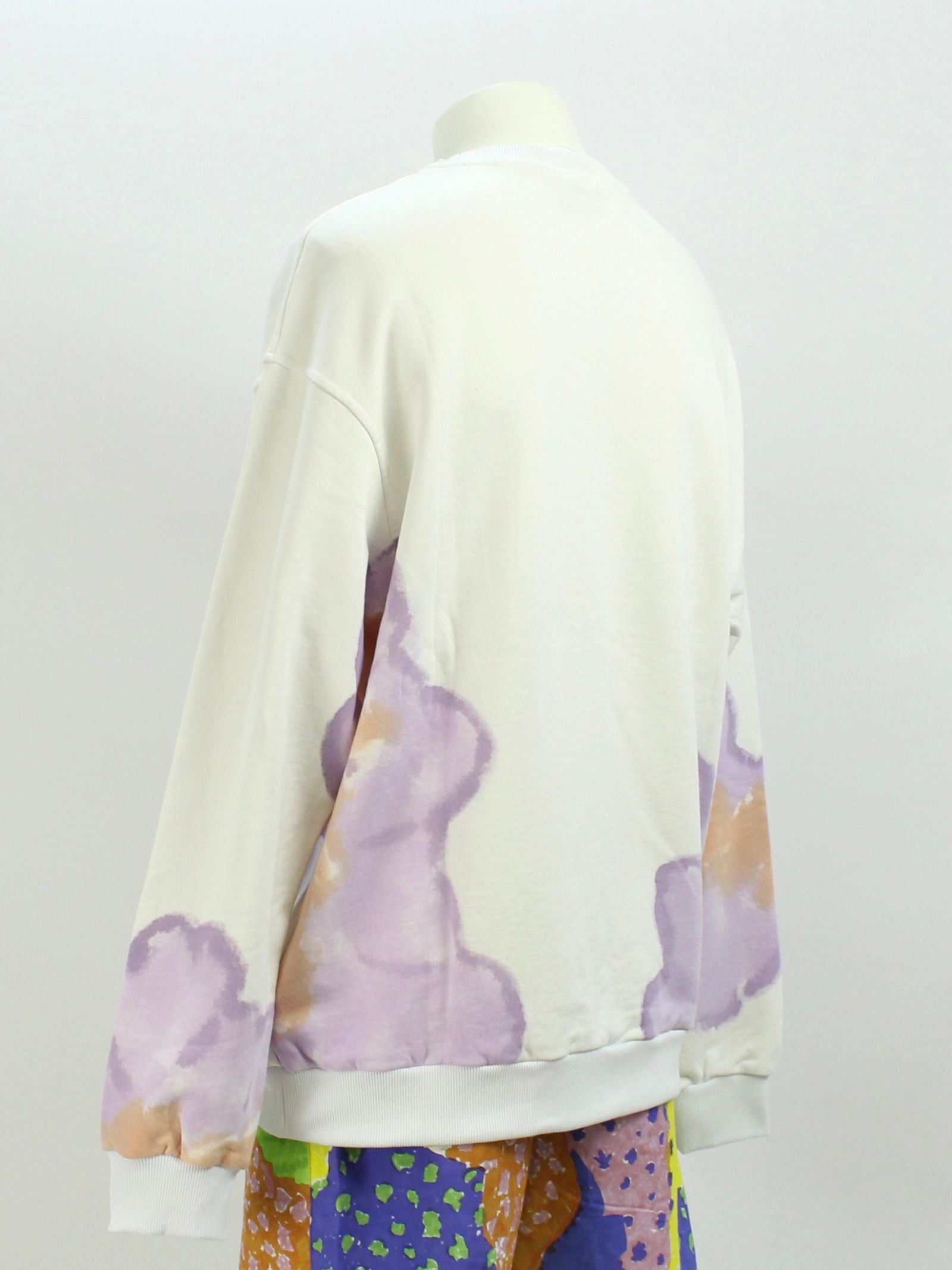 ランダムペイント スウェット / WATERCOLOR PAINT SWEAT  SHIRT / ホワイト × マルチ