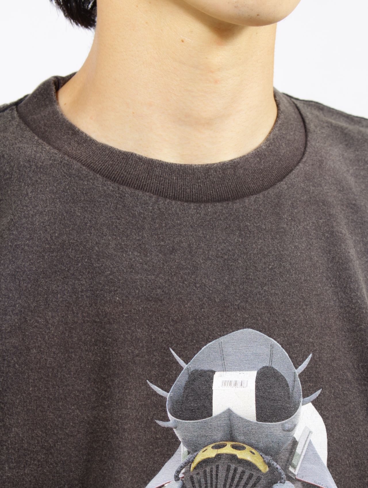 【25AW】佃弘樹 Toby Mixed media グラフィック Tシャツ 半袖 カットソー / Hiroki Tsukuda ART T-SHIRTS / ブラック