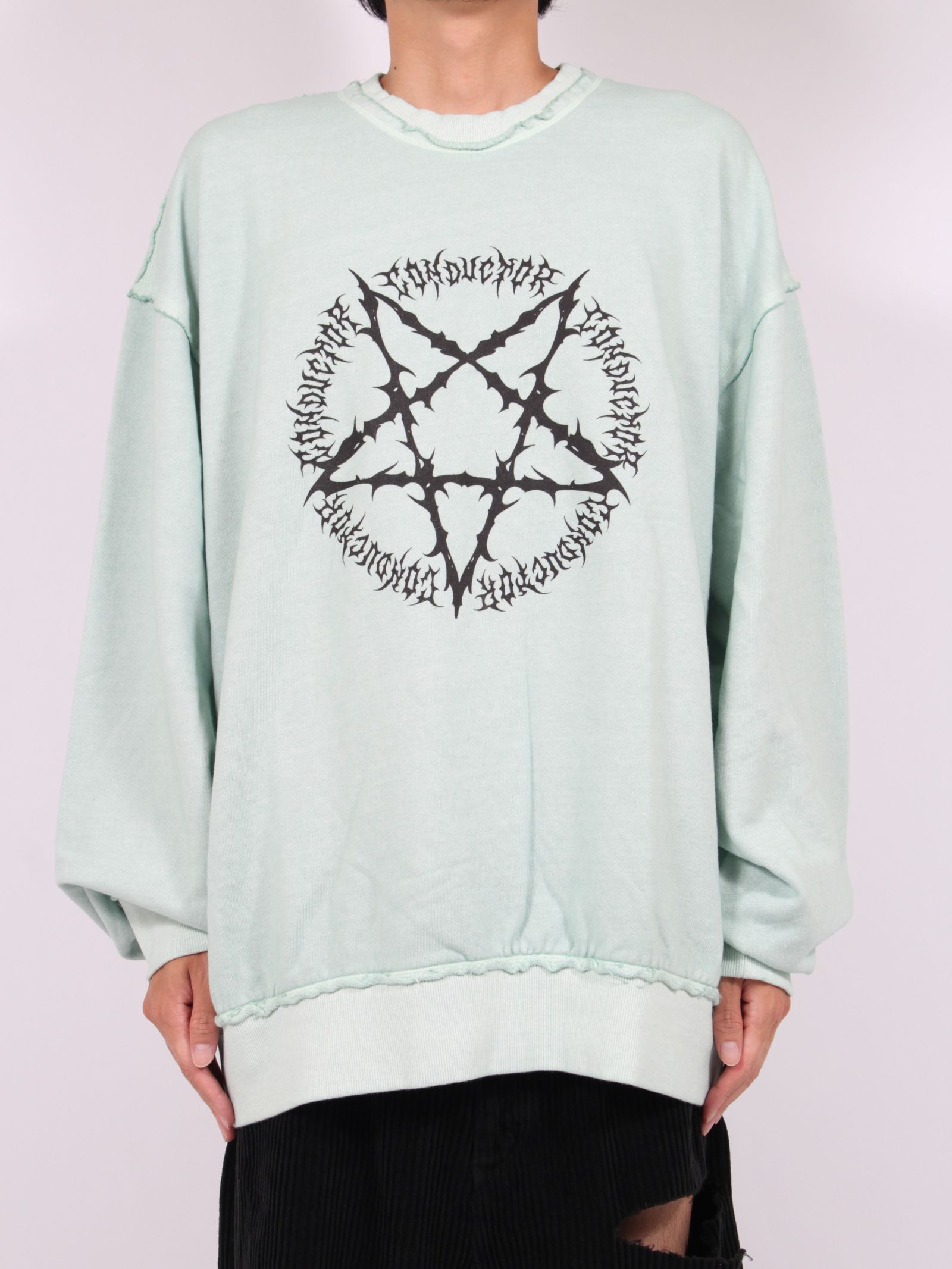 【24AW】ピグメント ペンタグラム コットン クルーネック スウェット / PIGMENT DYE COTTON CREWNECK SWEATER 'PENTAGRAM / ミント