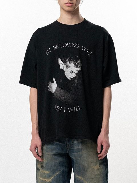 【26SS】”ラヴィング” Tシャツ 半袖 カットソー / ”LOVING" TEE T/C / ブラック