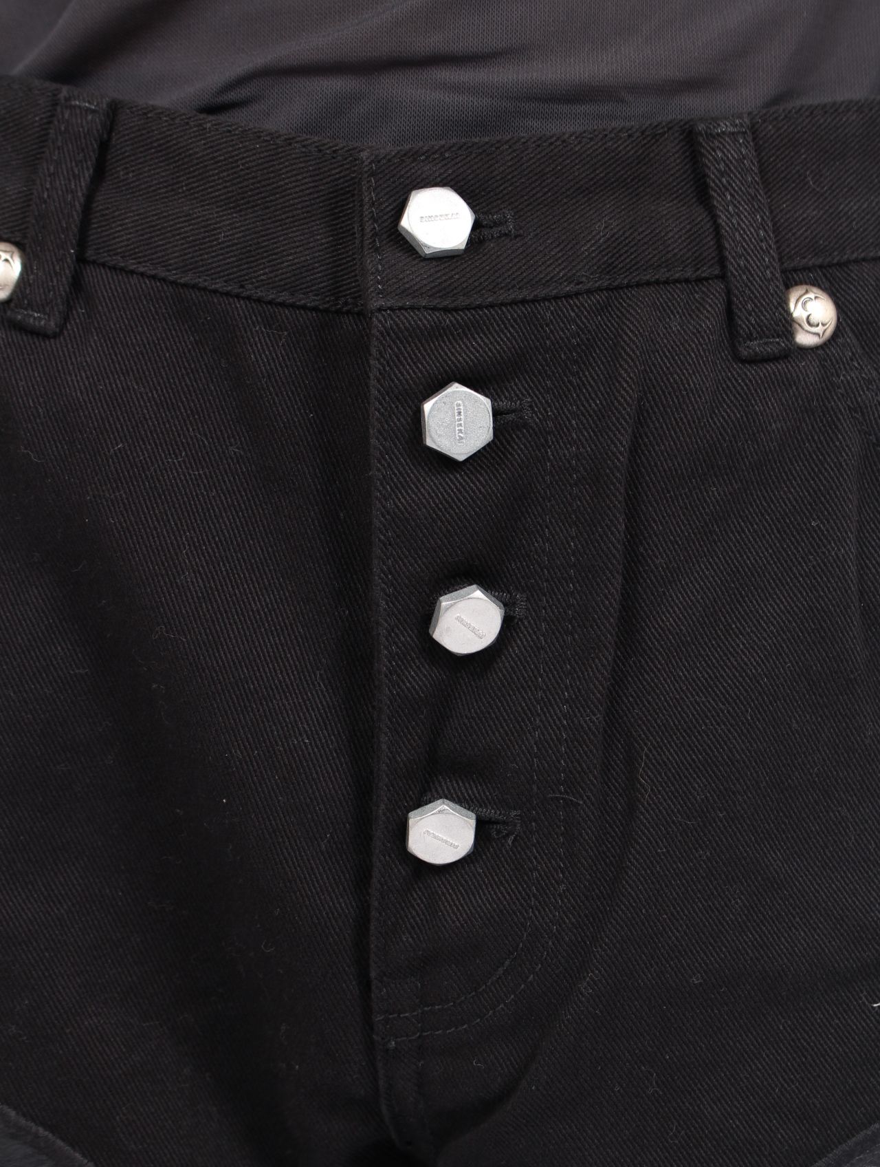 【25AW】TC レザー ウォッシング デニム パンツ / TC WASHING DENIM PANTS / オールブラック