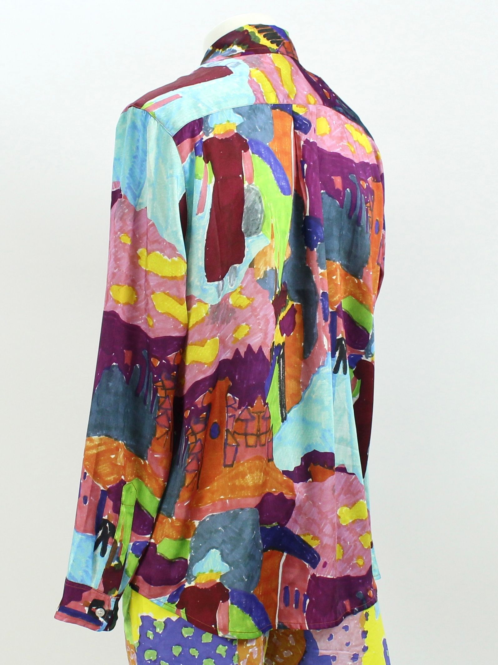 都市柄 アートシャツ / LONG SLEEVE SHIRT IN ALL OVER “VIALI” / マルチカラー