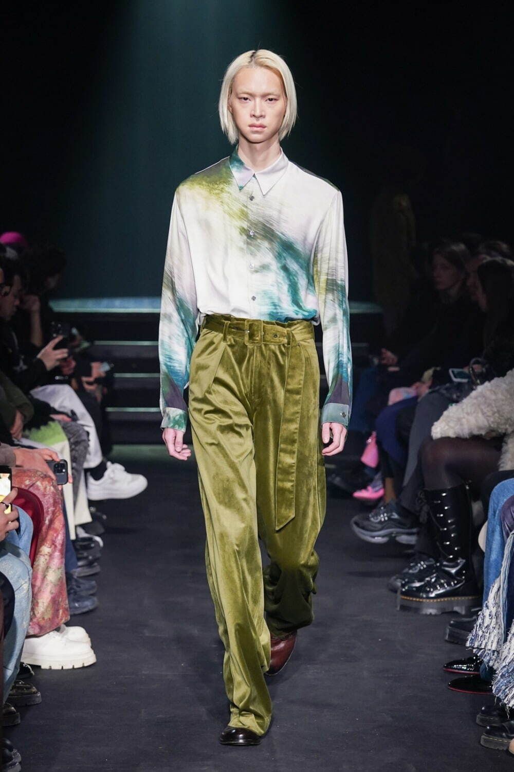 TAAKK - 【24AW】ペインティング シルク 長袖 シャツ / SILK SHIRT