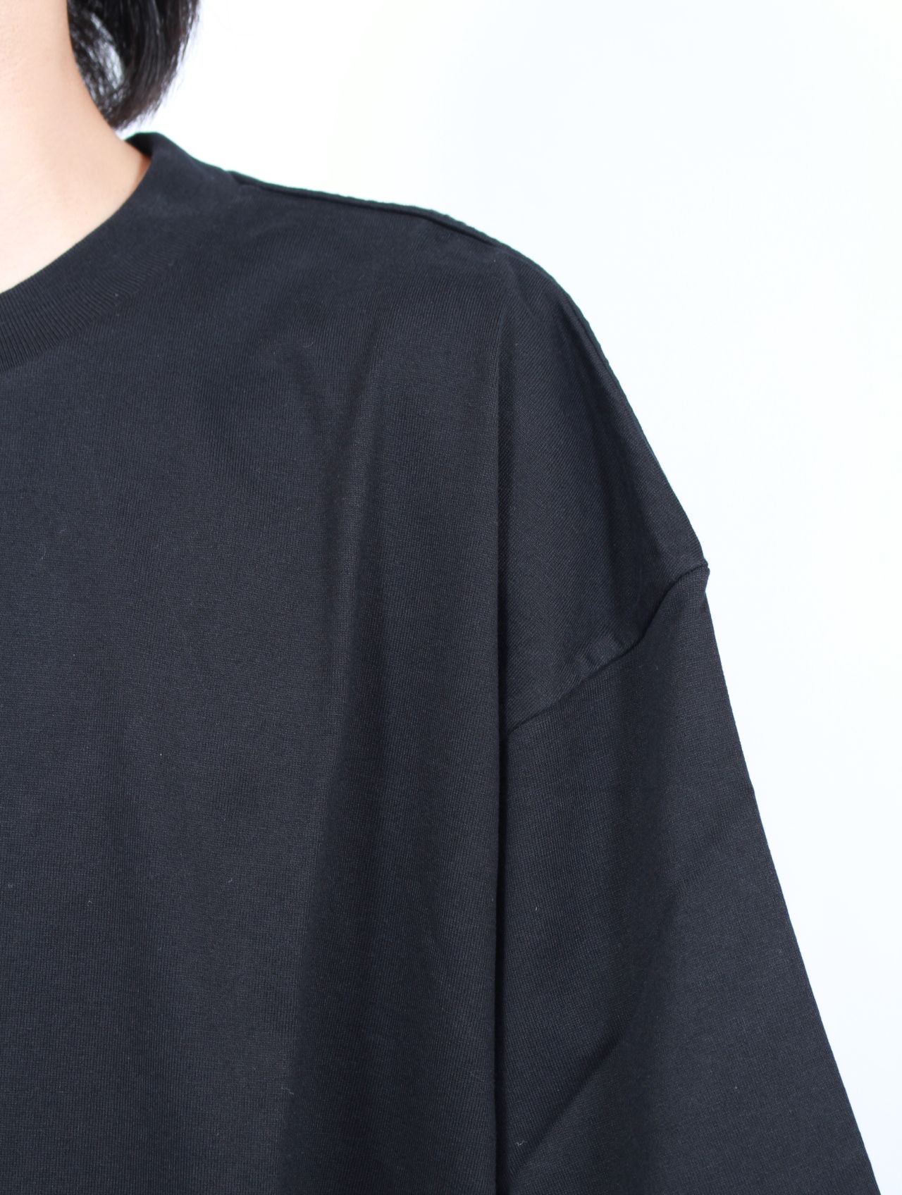 【25AW】ビッグ Tシャツ / BIG TEE / BLACK HEAVY JERSEY(ブラック)