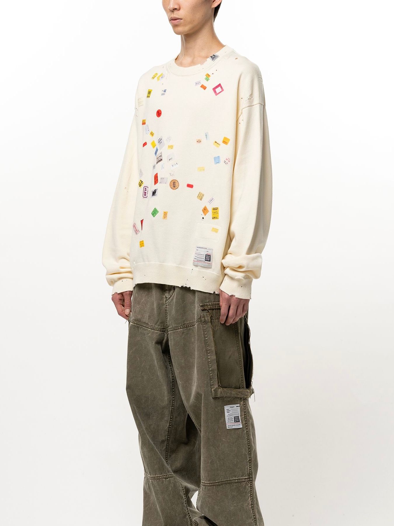 【26AW】 プライス ステッカー ニット プルオーバー / PRICE STICKER KNIT PO / ホワイト